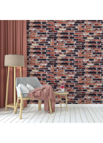 Декоративна 3D панель 700х770х5мм Сіро-синя Катеринославська цегла (048) SW-00000027 Sticker Wall (362115240)