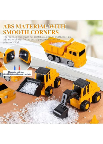 Магнитный конструктор Робот трансформер 8в1 из машинок строительная техника 35 предметов в кейсе No Brand (354823834)