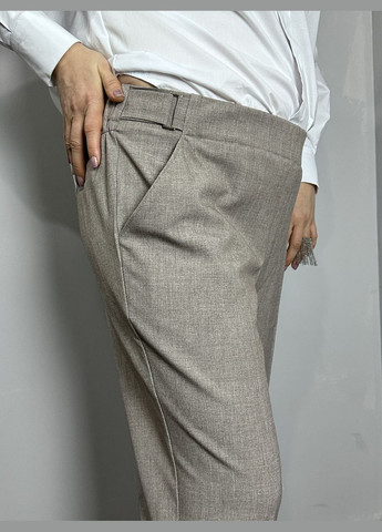 Жіночі брюки бежеві на гумці стильні MKJL1108-1 Modna KAZKA (277159987)