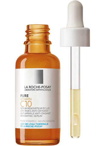 La Roche-Posay Сироватка-антиоксидант з вітаміном С проти зморшок Pure Vitamin C10, для відновлення шкіри обличчя, 30 мл — Крем, Франція (331861042)
