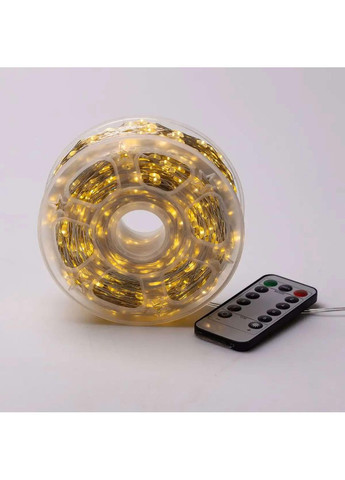 Гірлянда роса на пульті 200 метрів на 2000 світлодіодів крапля білий провід жовтий 2000L200MWY Garlando (370373117)