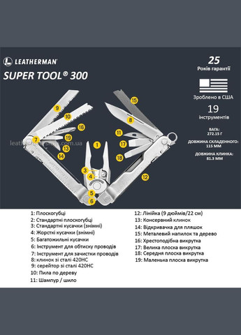 Мультитул Super Tool 300 831148 Leatherman (319663412)