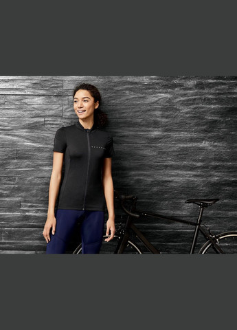 Чорна велосипедна футболка на блискавці для жінки 359147 чорний Crivit
