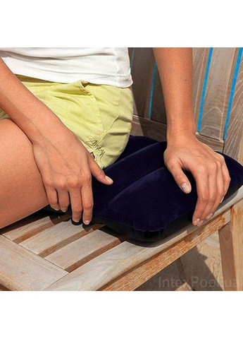 Одноместный надувной матрас для сна и отдыха 64757 c велюровым покрытием 99х191х25 см + ручной наcоc + 1 подушка Intex (350349174)