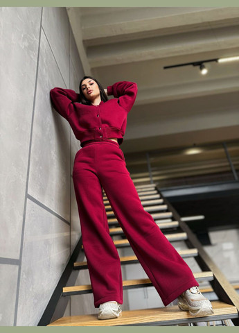 Костюм теплий на флісі бомбер і прямі штани Beteji No Brand (318671694)