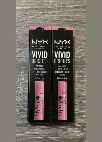 Кольорова підводка для очей VIVID BRIGHTS LINER (2 мл) Vivid Petal Pastel pink (VBL06) NYX Professional Makeup (279363963)