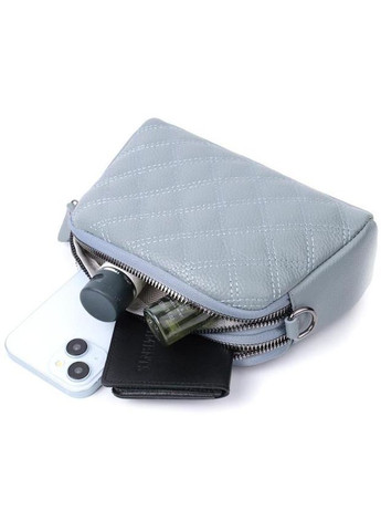 Сумка крос-боді через плече для телефону та документів жіноча з натуральної шкіри маленька Блакитний 37252 Vintage (354229880)