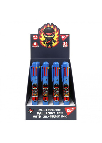 Ручка кулькова Ninja 412247 0.7 мм кольорова Yes (364769251)