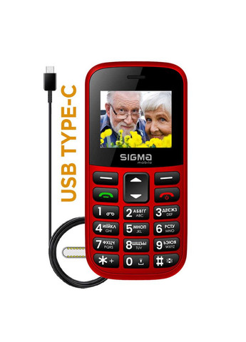 Мобільний телефон Comfort 50 Easy Red (4827798585221) Sigma mobile (336952239)