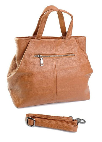 Сумка кожаная женская Шопер функциональная коричневая NIUNIU (301518415)