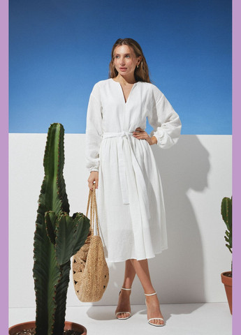 Білий повсякденний сукня ST-Seventeen однотонна