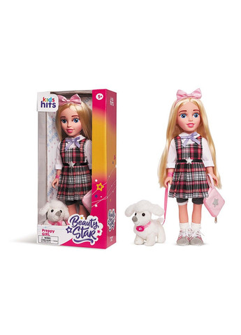 Реалистичная Кукла Kids Hits Beauty star Preppy Girl Девушка с собакой Большая кукла 46 см KH33/003 No Brand (334343325)