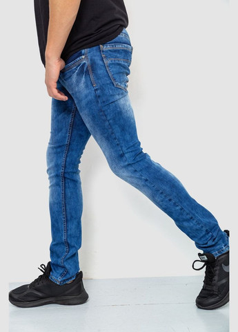 Синие демисезонные прямые джинсы мужские синие с потертостями размер 27 (sku_243r4034) Ager