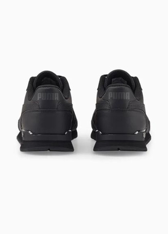 Черные всесезон кроссовки st runner v3 leather black/black р. 4/35.5/23.4см Puma