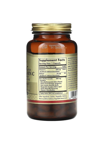 Витамин С Эстер плюс Ester-C Plus Vitamin C, 500 мг, 90 капсул Solgar (371809971)