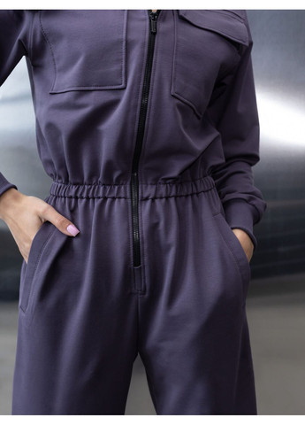 Комбинезон TOTALFIT комбинезон-брюки однотонный серый кэжуал хлопок