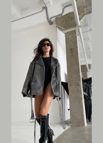 Серая демисезонная куртка N.Family