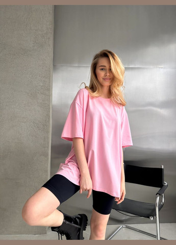 Рожева жіноча базова футболка колір рожевий р.42/46 452428 New Trend