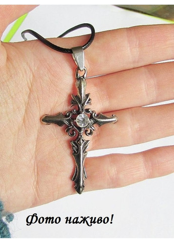 Стильна підвіска хрест - кулон на канаті, 8867 Fashion Jewelry (362453659)