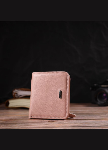 Кошелек женский из натуральной кожи с монетницей и отделением для карт розовый (sku_21797) No Brand (328218913)