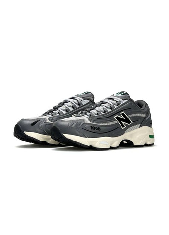 Сірі Осінні кросівки чоловічі new balance grey white green No Brand 1000