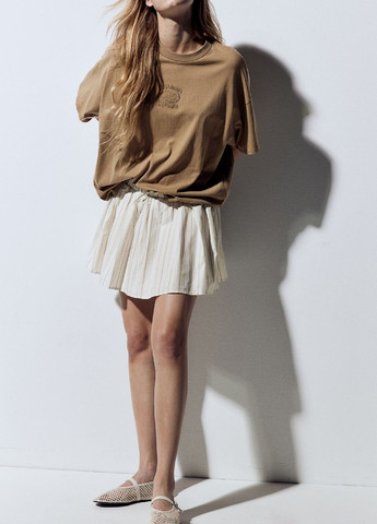 Белая кэжуал в полоску юбка H&M