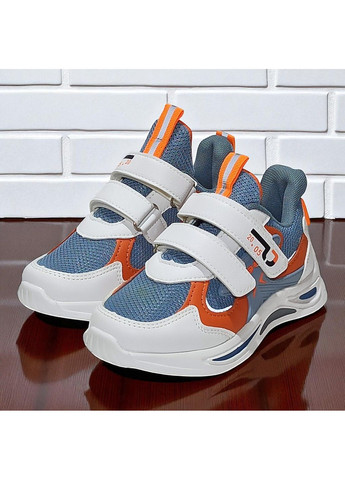 Білі Осінні демісезонні ортопедичні кросівки на липучках для хлопчика Tom.M