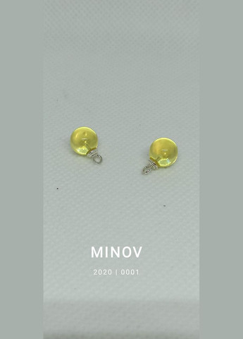 Серьги 0003 из натурального янтаря Медовый оттенок MINOV (311310486)