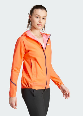 Оранжевая демисезонная куртка-дождевик terrex xperior 2.5l light adidas