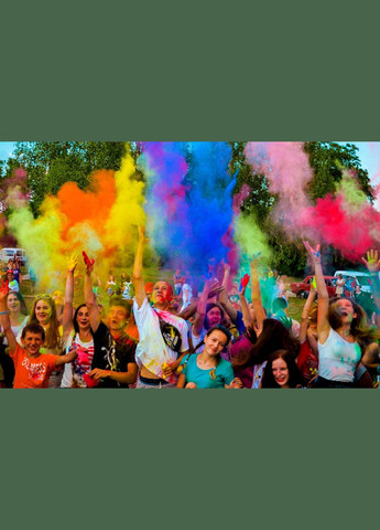 Желтая Краска Холи Гулал, 50 грамм, сухая порошковая краска для фестивалей, флешмобов, фотосессий, пакет 50 грамм No Brand (331738707)