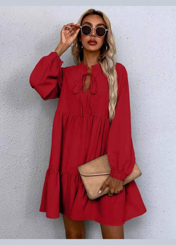 Красное повседневный женское платье Avanti однотонное