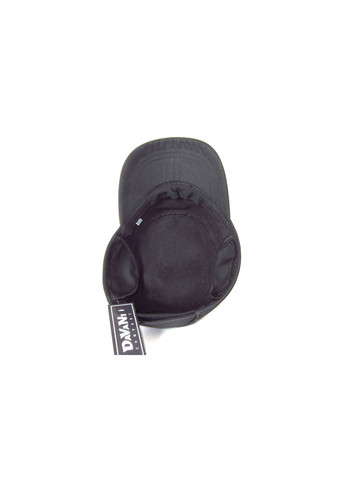 Кепка немка чёрная осенняя из софтшелла-плащевка на флисе с ушками DAVANI 92006 No Brand кепка немка (306434072)