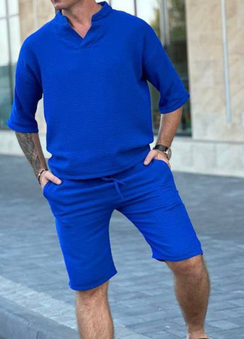 Синий летний мужской костюм: шорты. с шортами Allthings