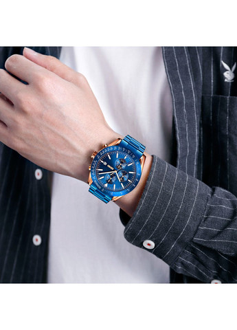 Чоловічий наручний годинник 9253RGBU Rose Gold-Blue Skmei (362915154)