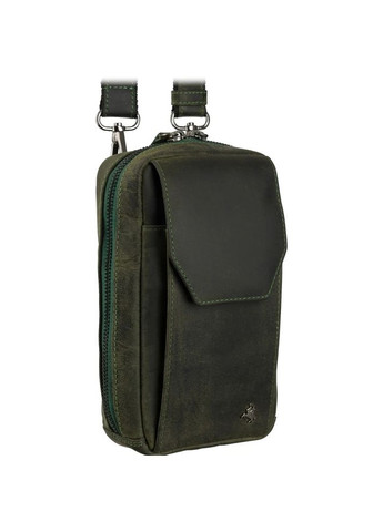 Кожана сумка-чехол панч із винтажної шкіри Alex S45 Oil Grn Visconti (303831804)