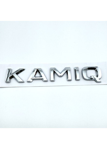 Емблема наклейка на багажник Kamiq шильдик Каміг Шкода 155 / 25 мм хром Skoda (354698399)