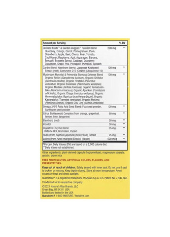 Мультивитамины повышенной эффективности без железа, Alive! Max6 Potency Multivitamin, No Added Iron,, 90 Капсул Nature's Way (315145917)