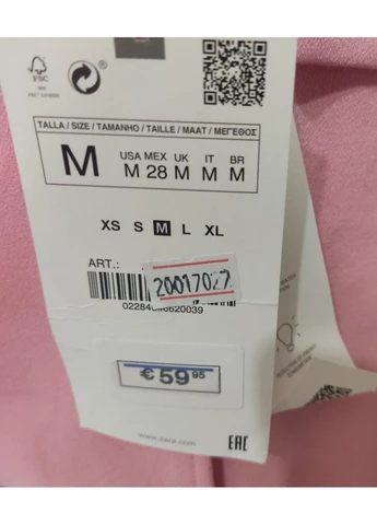 Жіночий двобортний блейзер рожевий на підкладці, розмір M Zara (400786534)