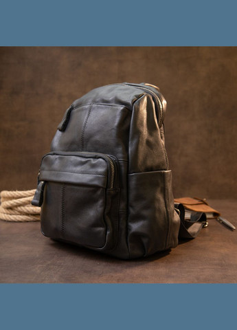 Рюкзак чоловічий шкіряний 20411 Чорний Vintage (302257658)
