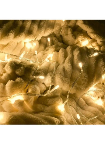 Гірлянда нитка світлодіодна новорічна з роботою від мережі 8 режимів світіння 18 м 400 лампочок (482006-Prob) Тепла біла Unbranded (369501418)