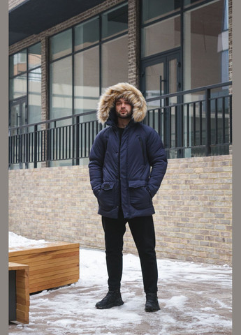 Парка зимняя мужская "HotWint" синяя Intruder (359381154)