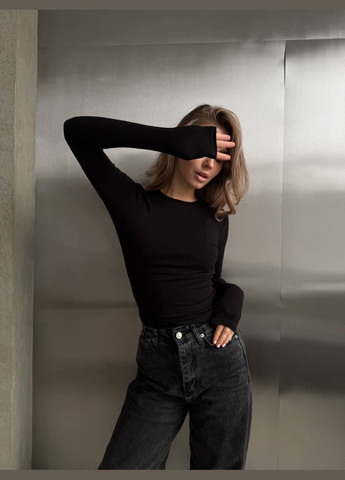 Женский базовый бордовый темно-синий белый черный шоколадный лонгслив, кофта коричневый вискоза No Brand (322521571)