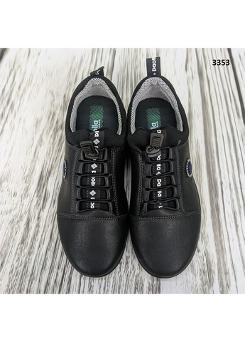 Черные демисезонные кроссовки мужские демисезонные эко-кожа Paolla