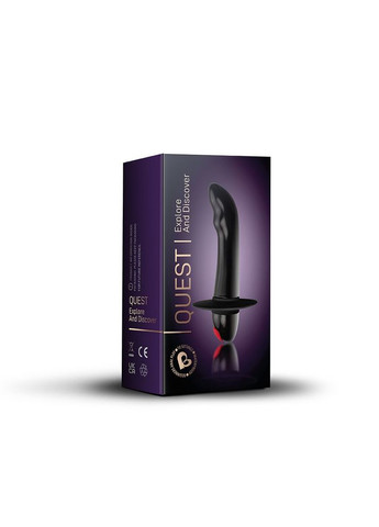 Вібростимулятор простати Rocks Off Quest Black, макс діаметр 2,2 см, унісекс: підходить для точки G Rocks-Off (369948486)