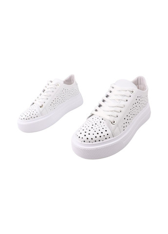 Білі кеди жіночі білі натуральна шкіра Visazh 223-25LTSP