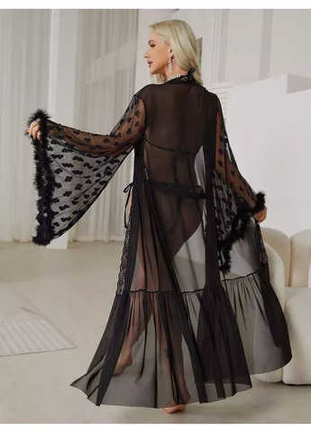 Комбінована всесезон халат valentino еротичний довгий халат з об'ємними рукавами в сердечко. No Brand