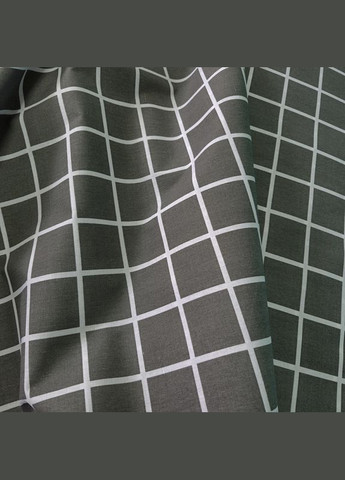 Постільна білизна Клітинка сіра Бязь Люкс Євро MERISET (306739874)