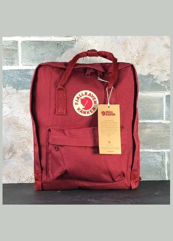 Канкен, рюкзак kanken 16л, сумки, портфель, школьный рюкзак бордовый, сумка для ноутбука, прогулок, туризма Fjallraven Kanken Classic (303724686)