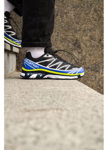 Черные демисезонные кроссовки мужские salomon xt-6 black blue саломон xt-6 No Brand
