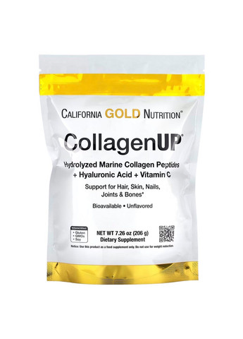 Препарат для суставов и связок CollagenUP, 206 грамм California Gold Nutrition (293337827)